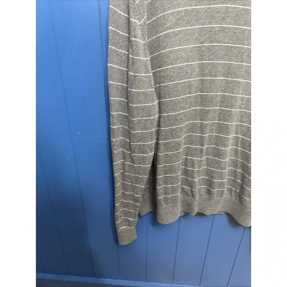 TOMMY HILFIGER MEN'S GRAY Striped‎ SWEATER SIZE XL LONG SLEEVE Pullover MEN